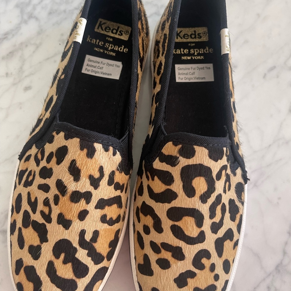 Keds x Kate Spade Leopard Print Slip-On Sneakers